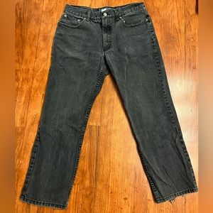 Vintage Pioneer Authentic Distressed Black Jeans
